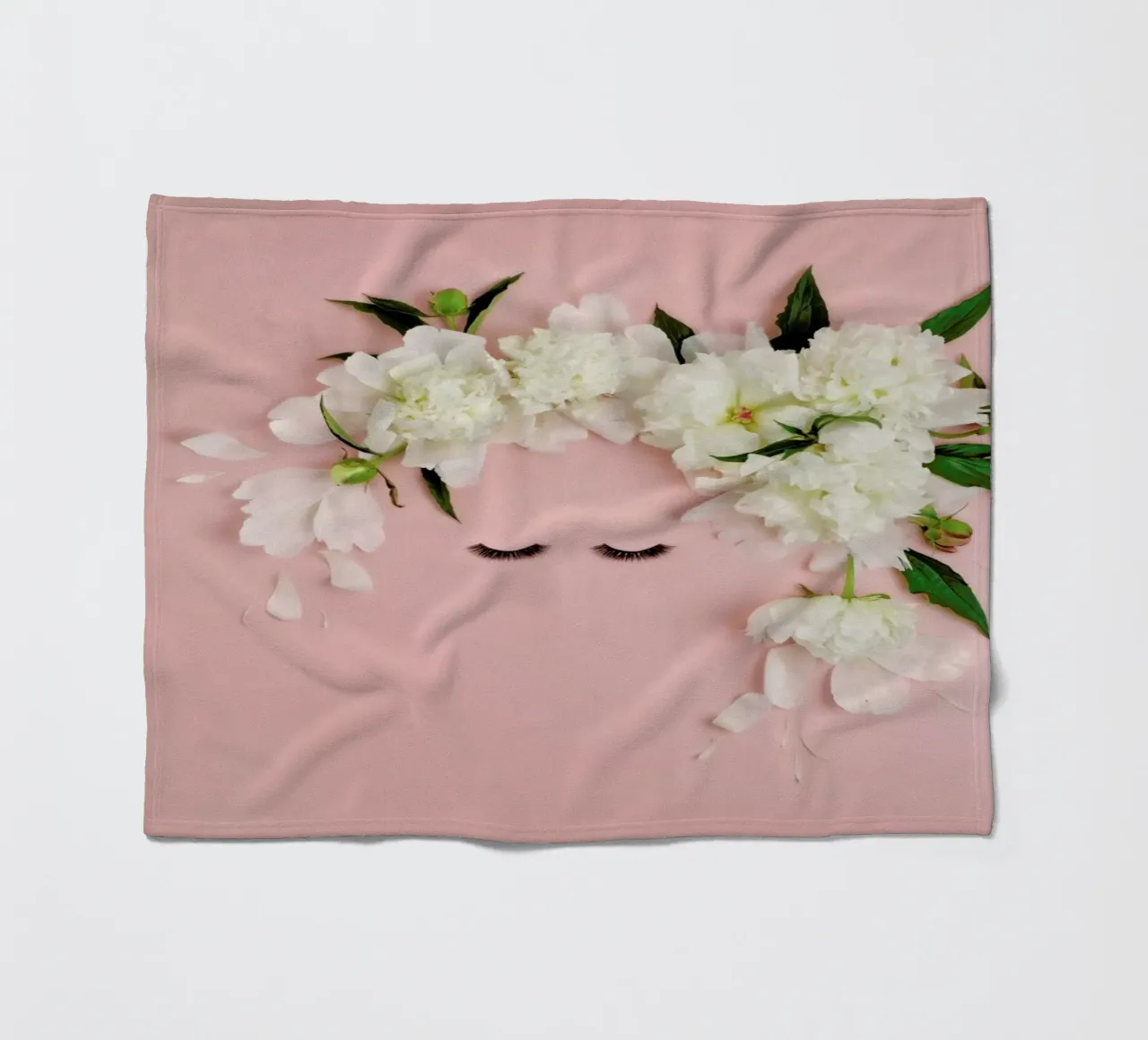 Peony Face Fleecedecke von Juj Winn