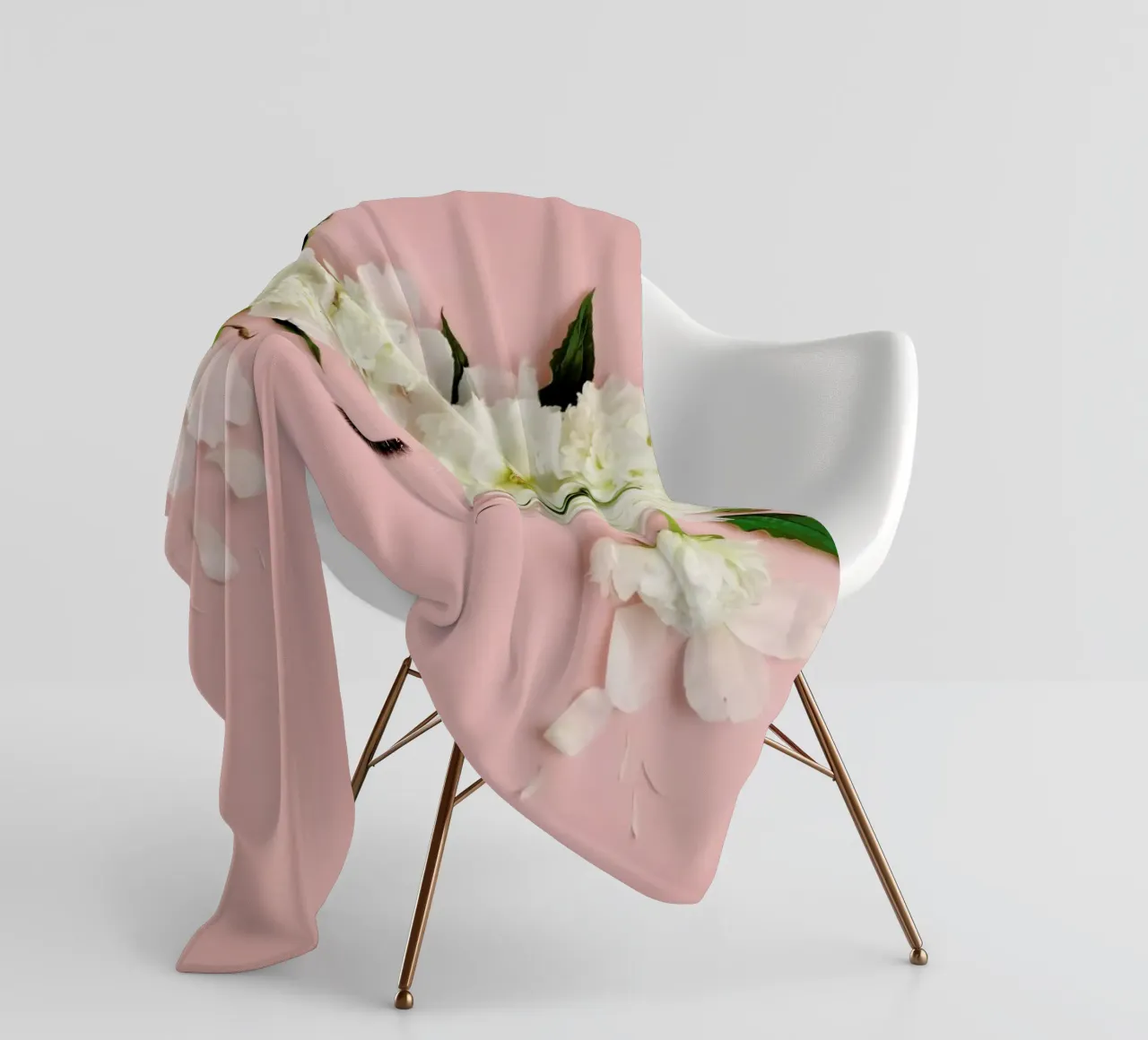 Peony Face Fleecedecke von Juj Winn
