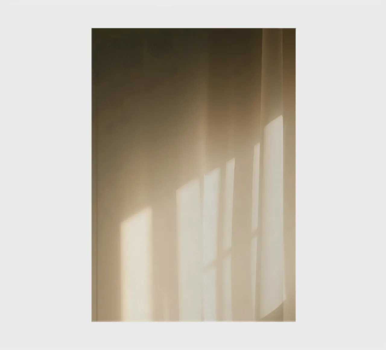 Soft light filtering through sheer curtains notebook by DesignDoodle