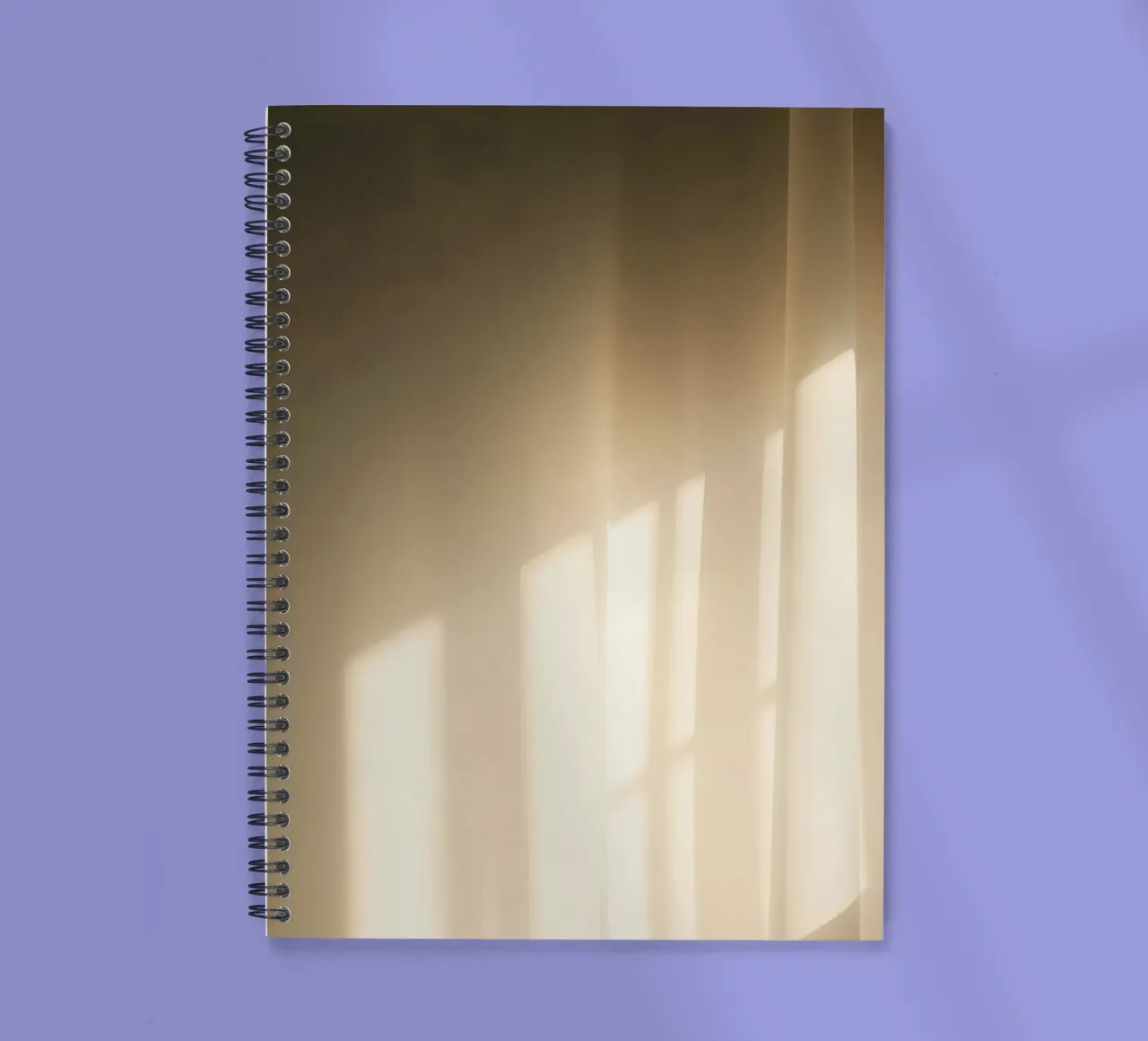 Soft light filtering through sheer curtains spiral notebook by DesignDoodle