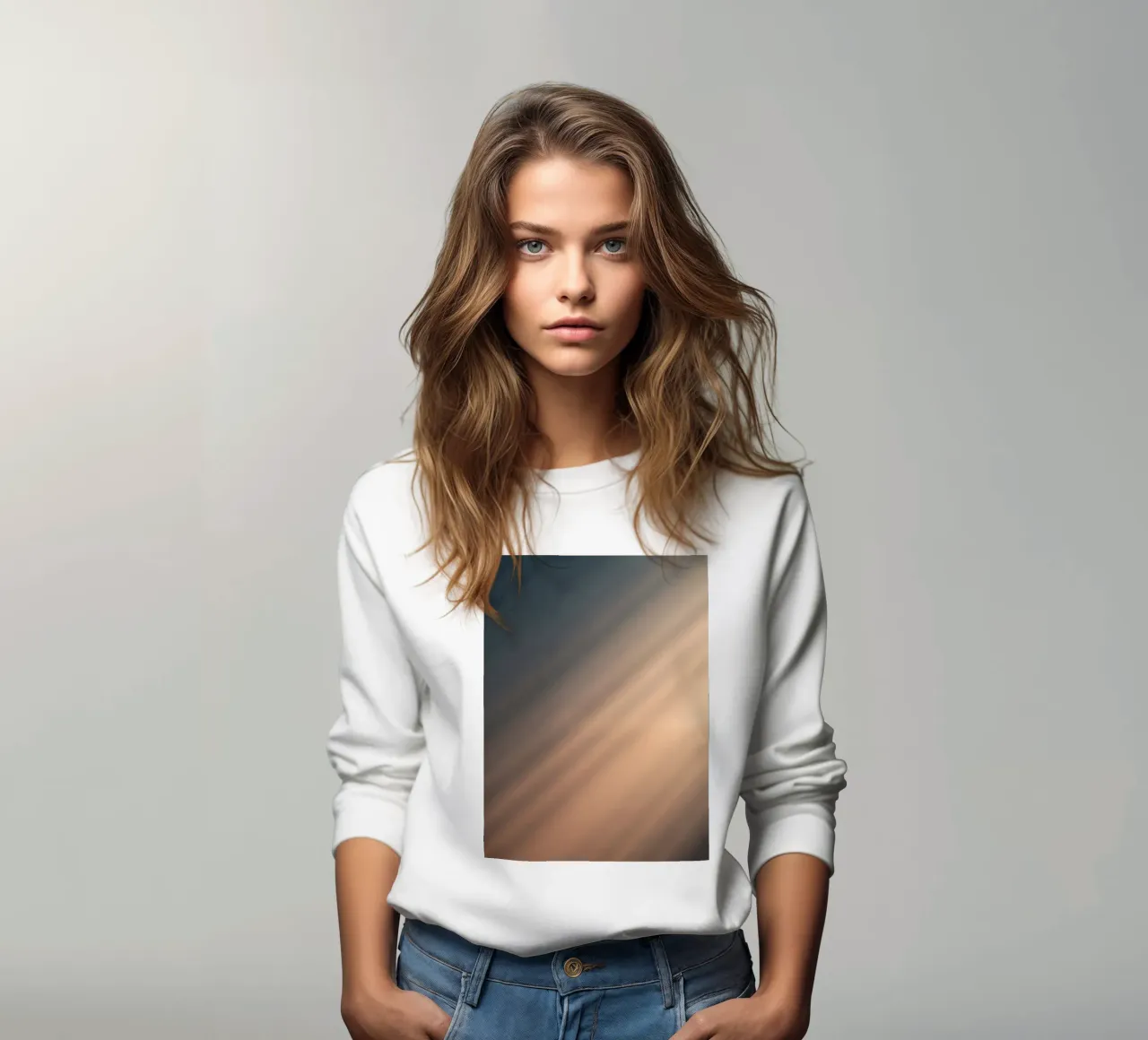 Fond dégradé doux avec des motifs lumineux abstraits sweat de DesignDoodle
