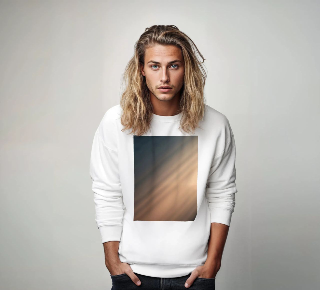 Fond dégradé doux avec des motifs lumineux abstraits sweat de DesignDoodle