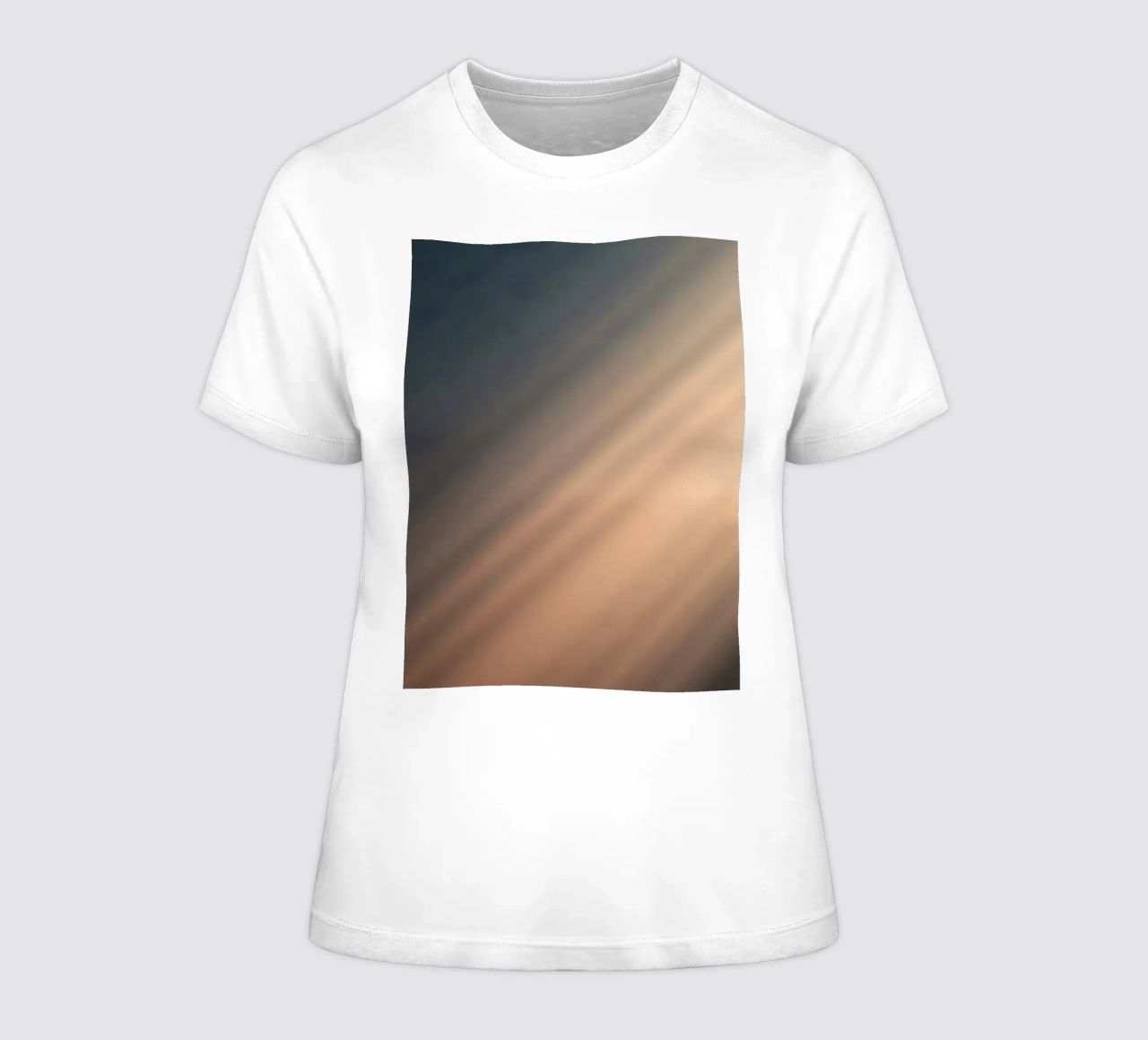 Soft gradient background with abstract light patterns women's fitted t-shirt by DesignDoodle