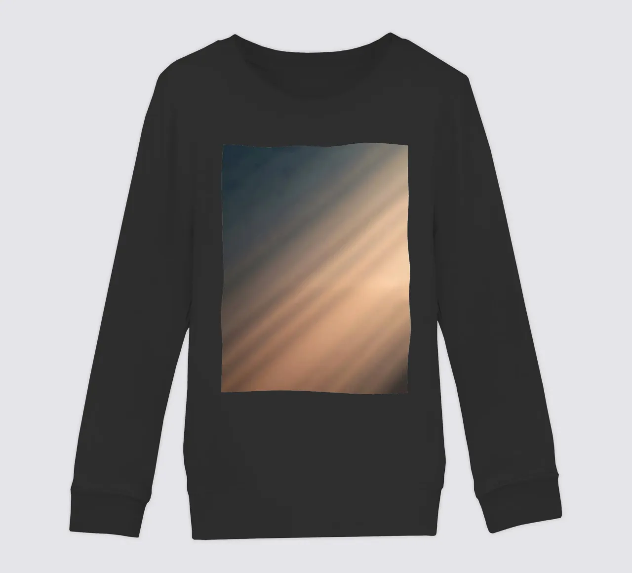 Zacht verloop op achtergrond met abstracte lichtpatronen kinder sweatshirt van DesignDoodle