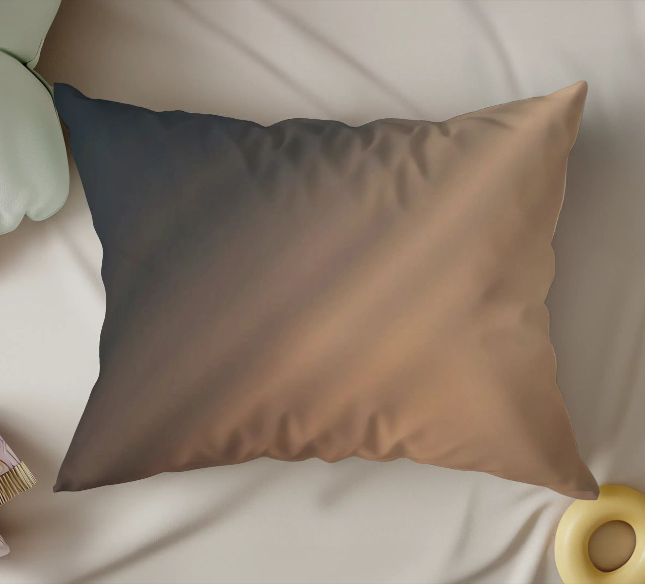 Soft gradient background with abstract light patterns decorative cushion by DesignDoodle