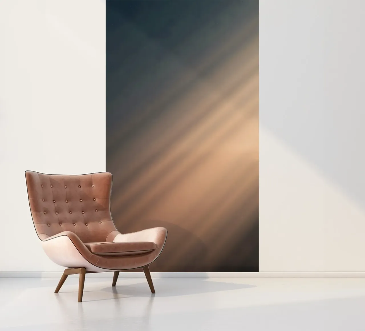 Weicher Farbverlauf im Hintergrund mit abstrakten Lichtmustern Fototapete von DesignDoodle