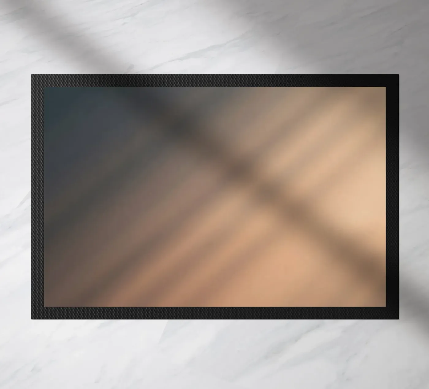 Soft gradient background with abstract light patterns doormat by DesignDoodle