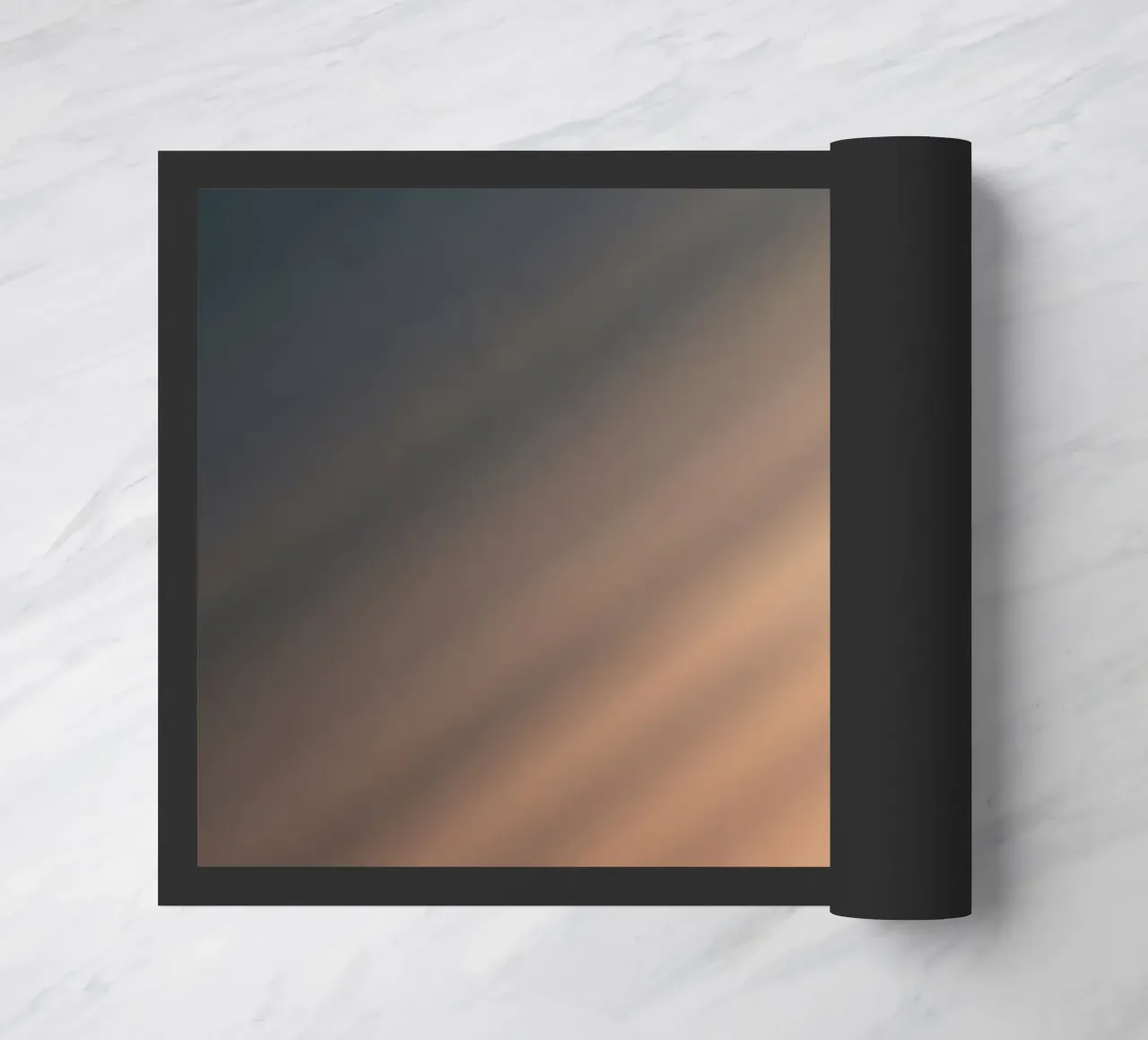 Soft gradient background with abstract light patterns doormat by DesignDoodle