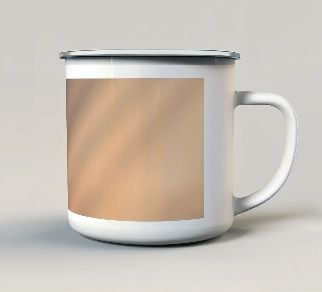 Weicher Farbverlauf im Hintergrund mit abstrakten Lichtmustern Emaille Tasse von DesignDoodle