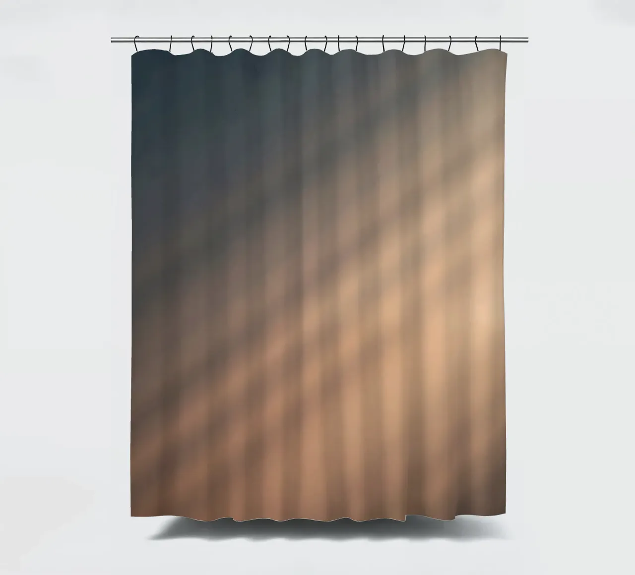 Soft gradient background with abstract light patterns shower curtain by DesignDoodle