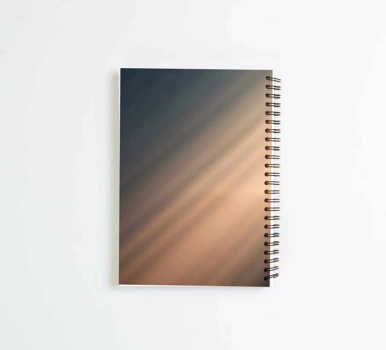 Soft gradient background with abstract light patterns spiral notebook by DesignDoodle