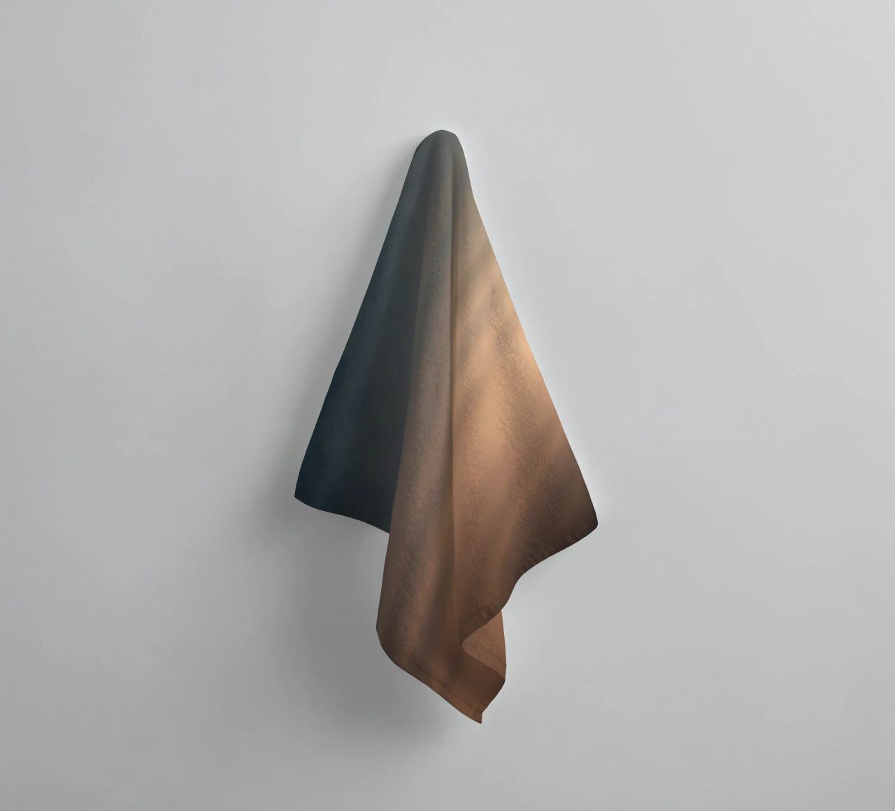 Soft gradient background with abstract light patterns towel by DesignDoodle