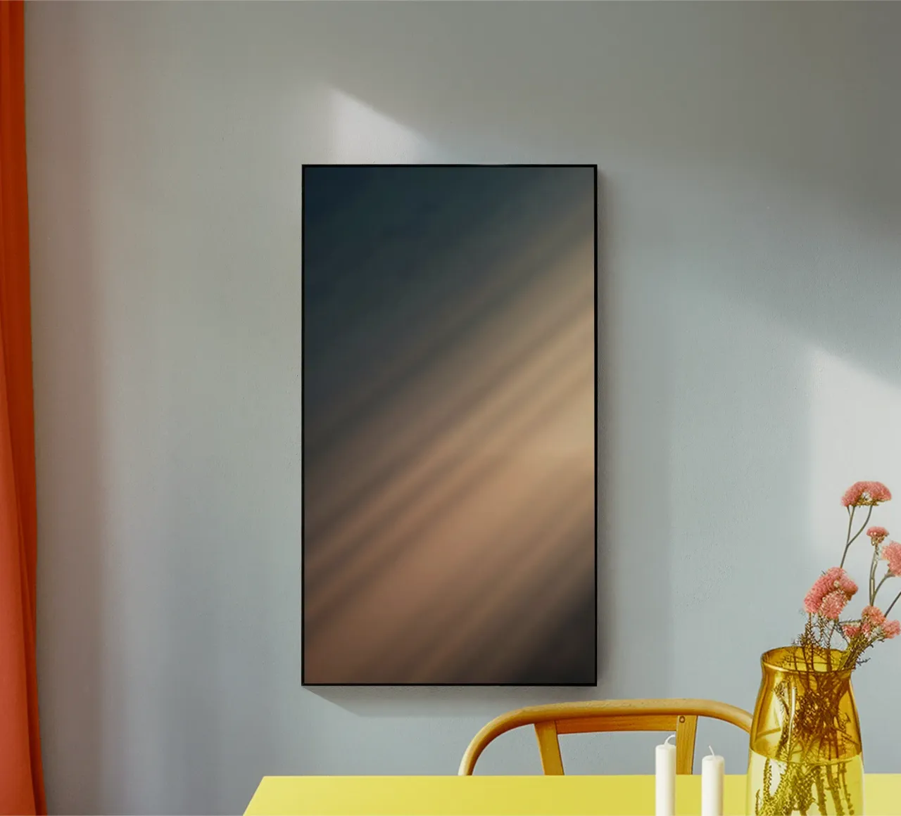 Weicher Farbverlauf im Hintergrund mit abstrakten Lichtmustern Acryl-Glas von DesignDoodle