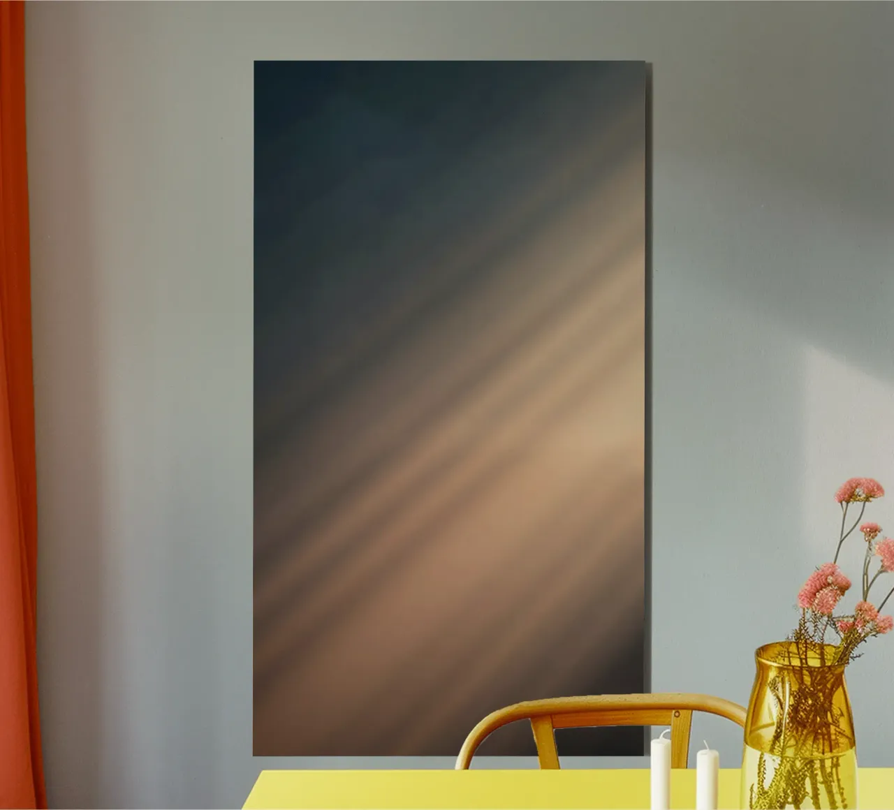 Fond dégradé doux avec des motifs lumineux abstraits panneau forex de DesignDoodle