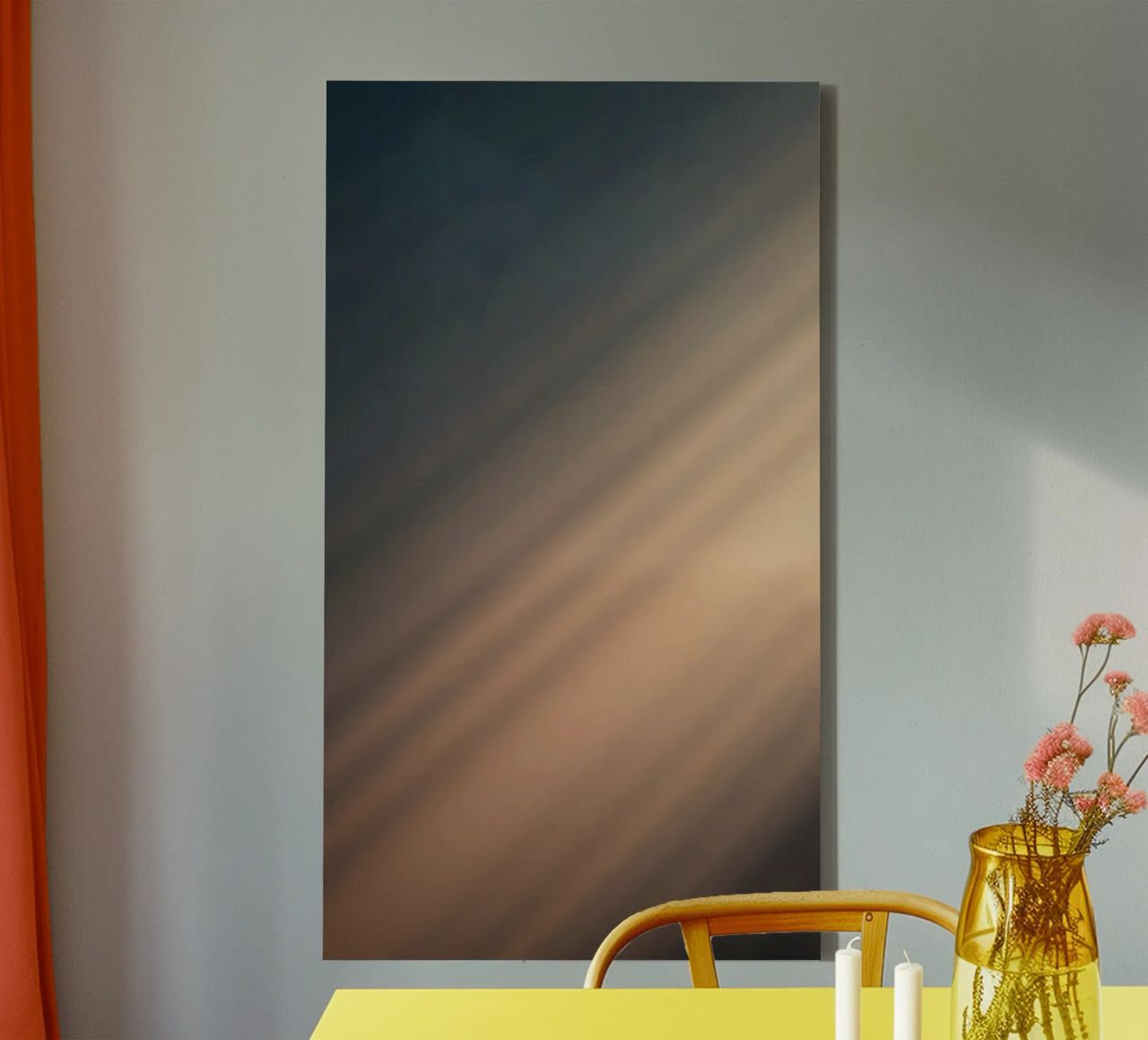Soft gradient background with abstract light patterns canvas by DesignDoodle