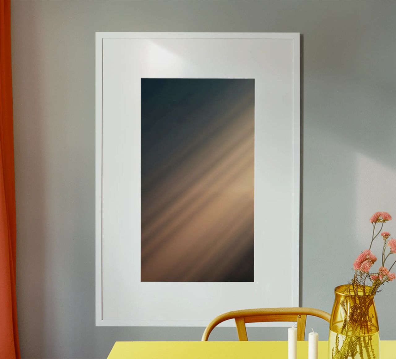 Soft gradient background with abstract light patterns hahnemühle by DesignDoodle