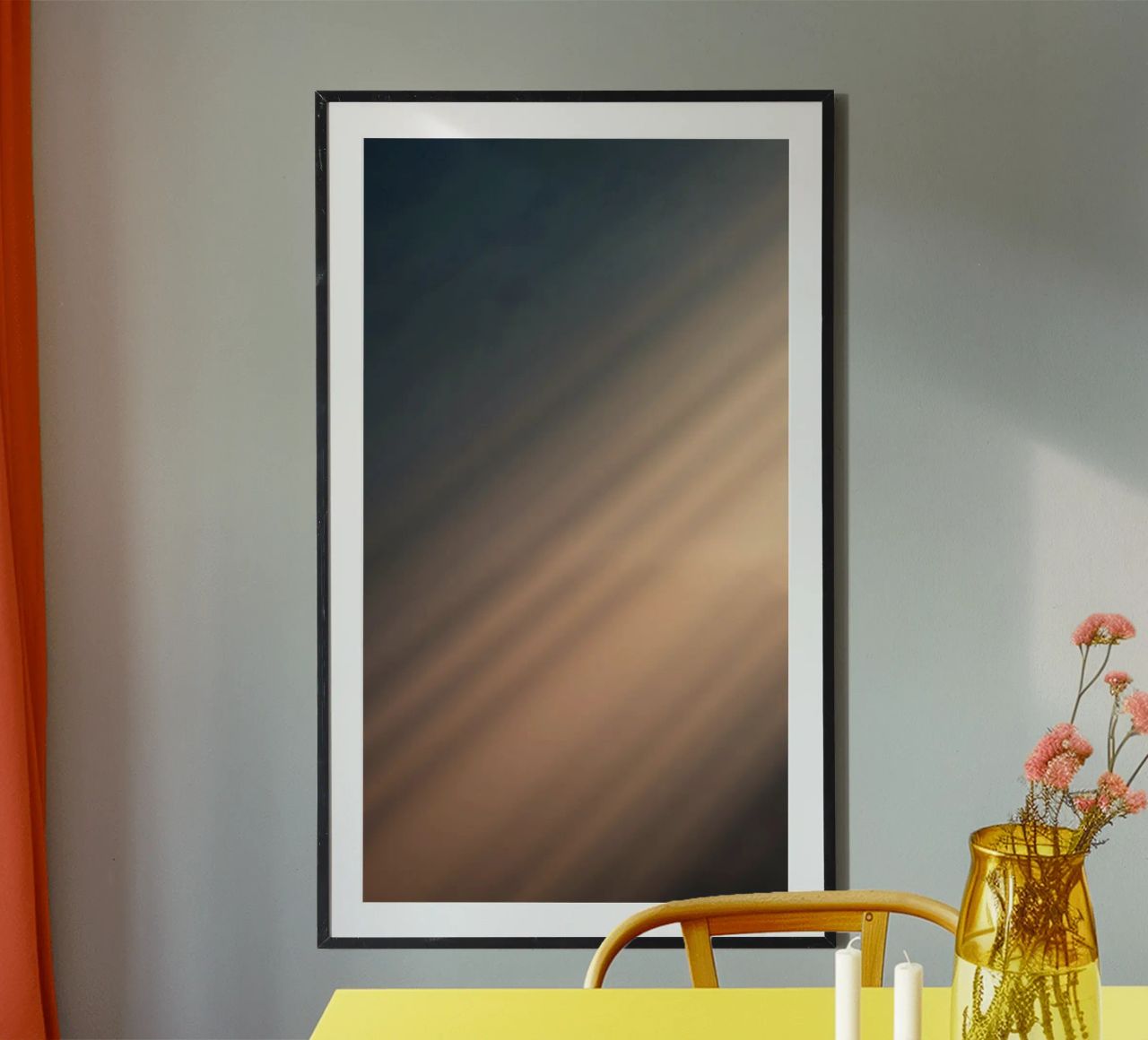 Soft gradient background with abstract light patterns hahnemühle by DesignDoodle