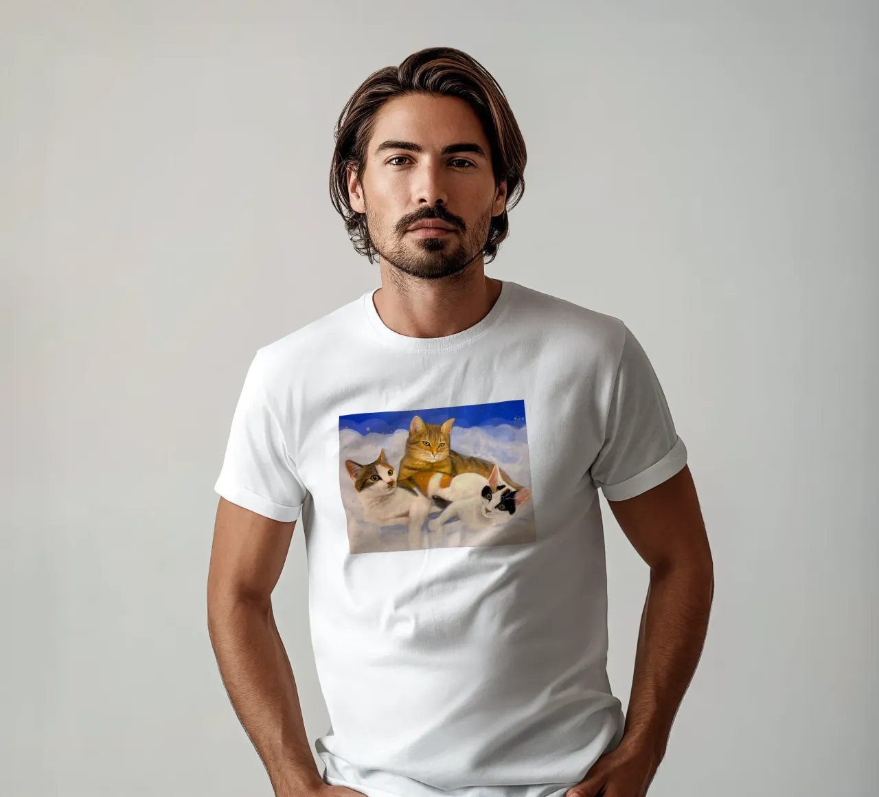 3 simpatici gatti t-shirt da Happy 😃 Art 🎨 by Christine Schnoell