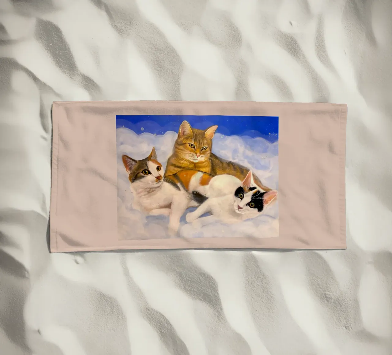 3 simpatici gatti telo mare da Happy 😃 Art 🎨 by Christine Schnoell