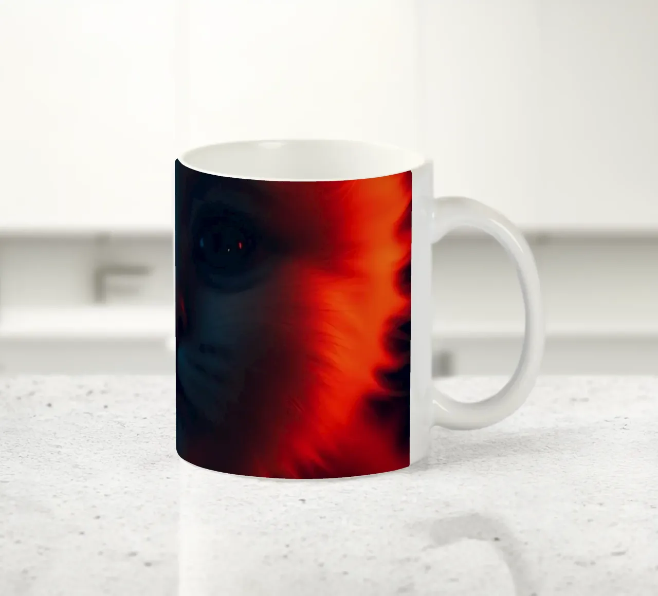 Un chaton mignon à la fourrure éclatante crée un fond d'écran enchanteur mug en céramique de DesignDoodle