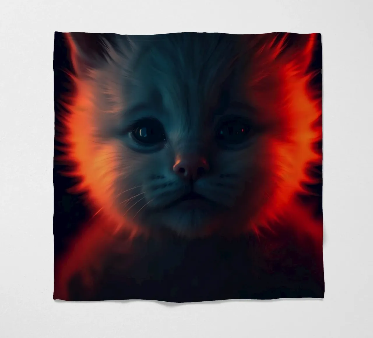 Un chaton mignon à la fourrure éclatante crée un fond d'écran enchanteur plaid polaire de DesignDoodle