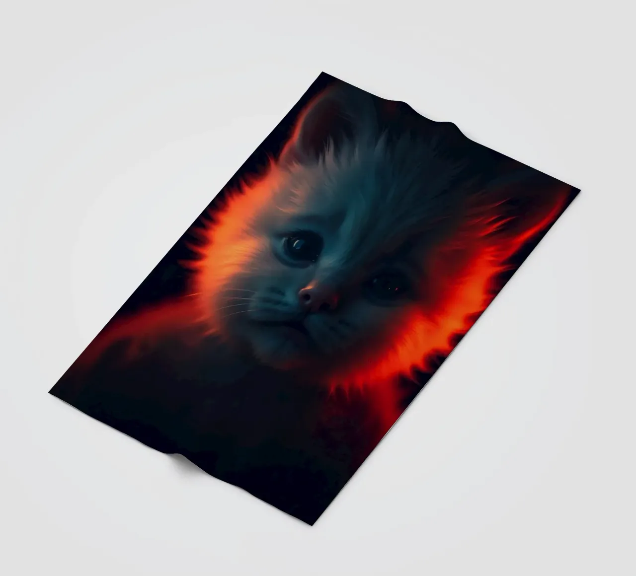 Un chaton mignon à la fourrure éclatante crée un fond d'écran enchanteur plaid polaire de DesignDoodle
