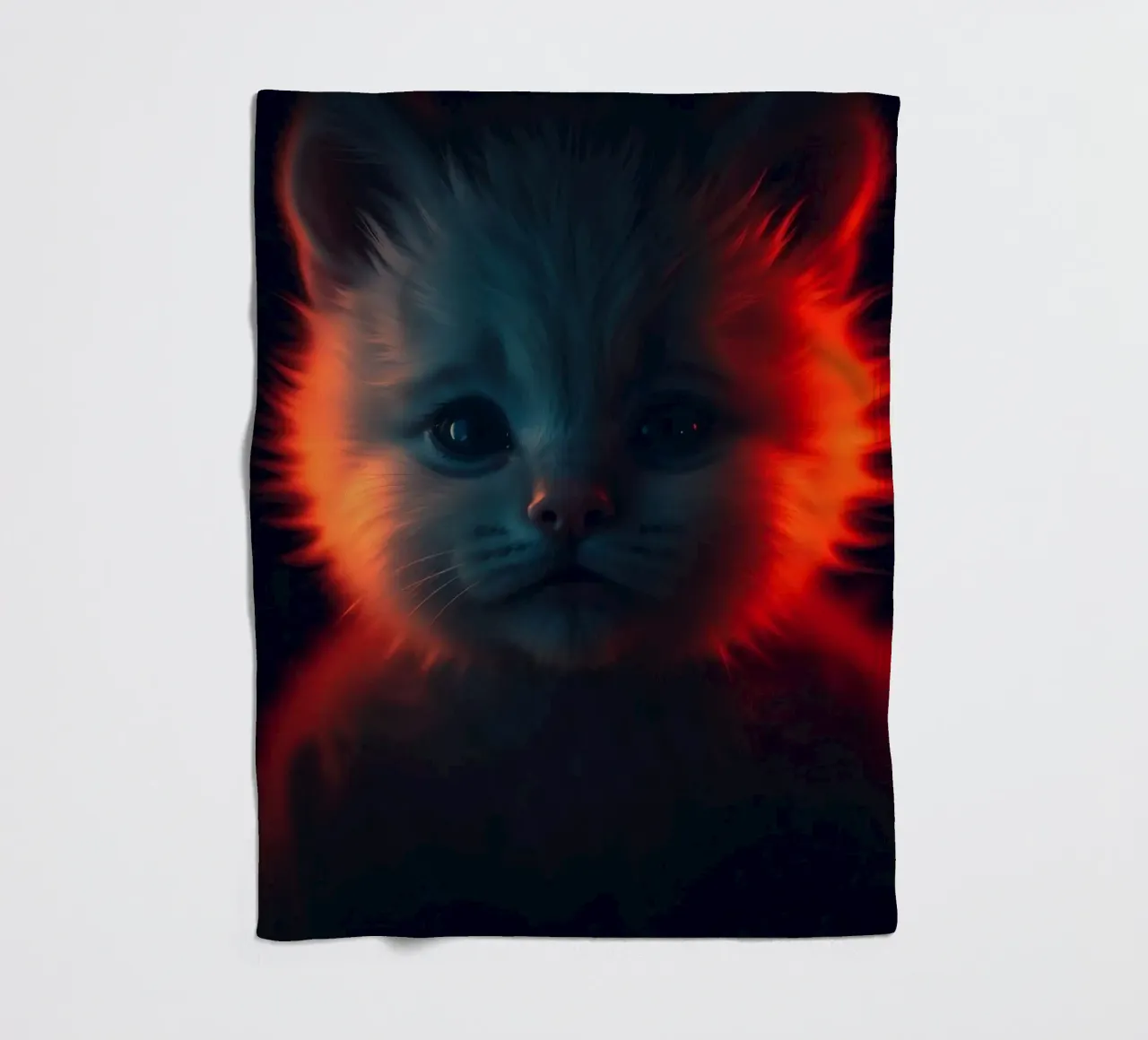 Un chaton mignon à la fourrure éclatante crée un fond d'écran enchanteur plaid polaire de DesignDoodle