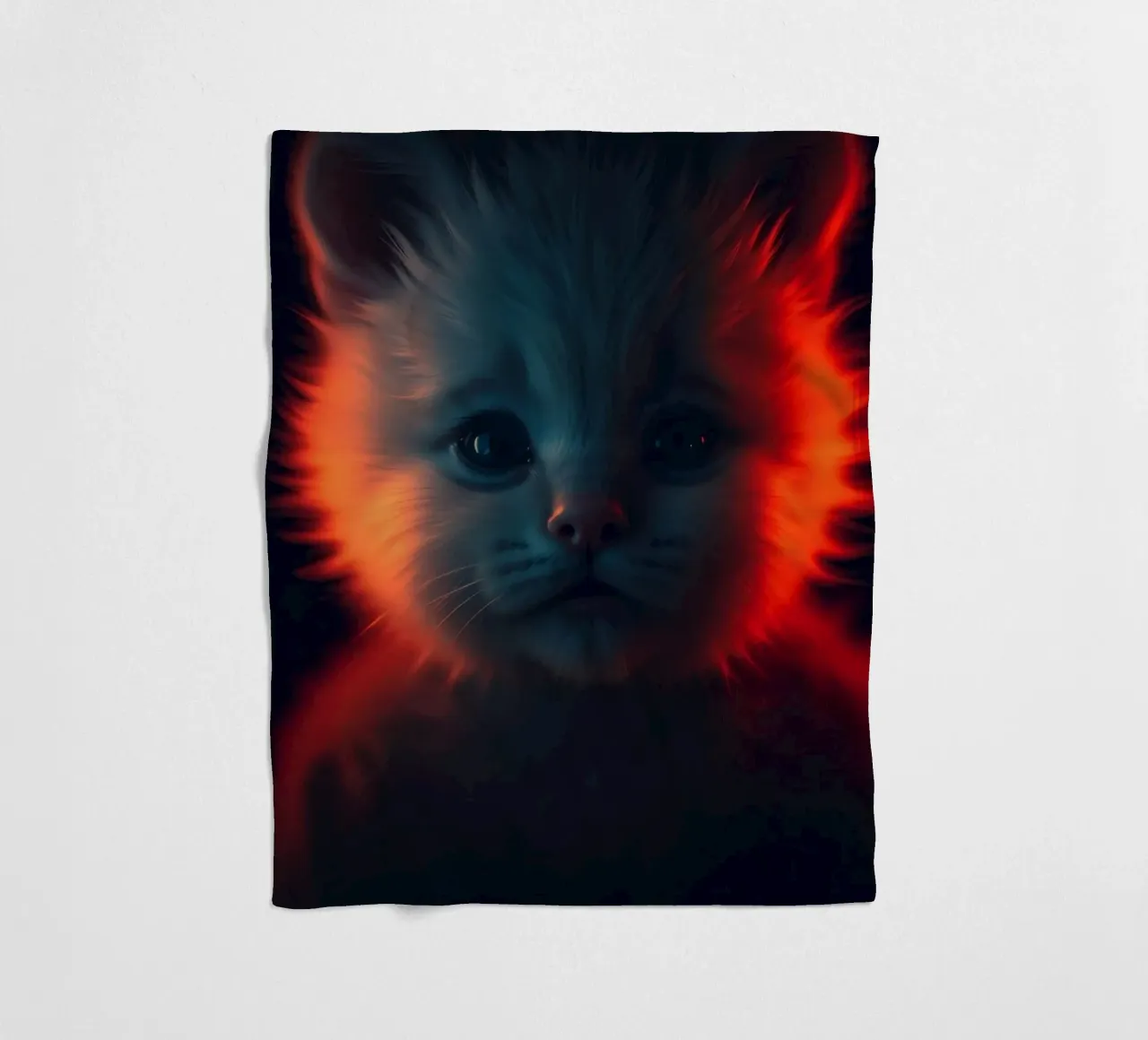 Un chaton mignon à la fourrure éclatante crée un fond d'écran enchanteur plaid polaire de DesignDoodle