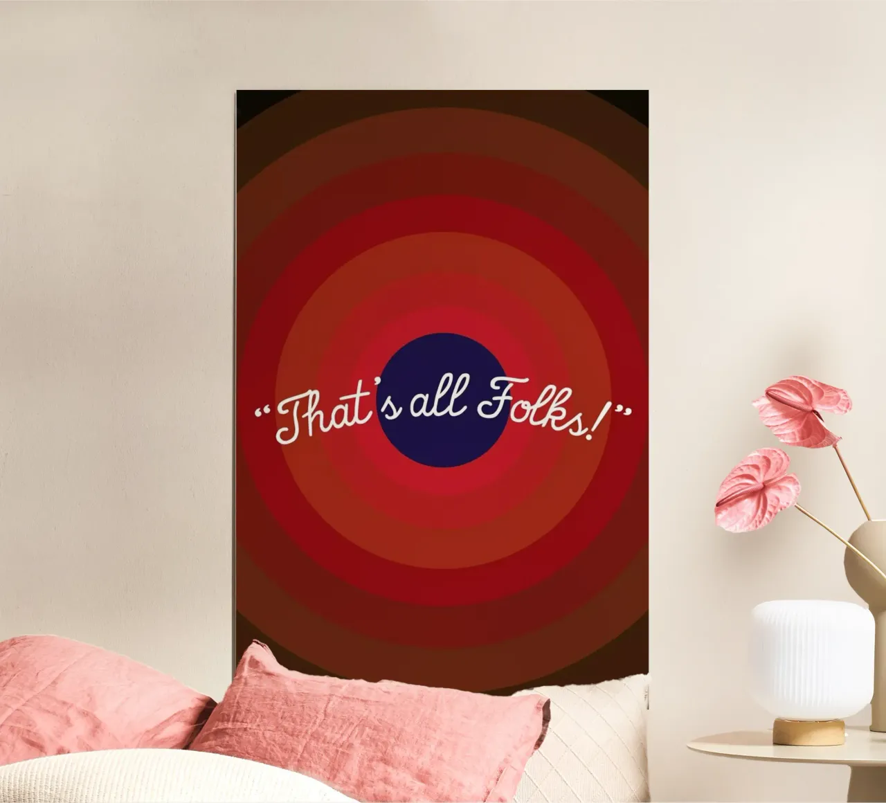 That's All Folks poster con telaio in alluminio da The Poster Kid