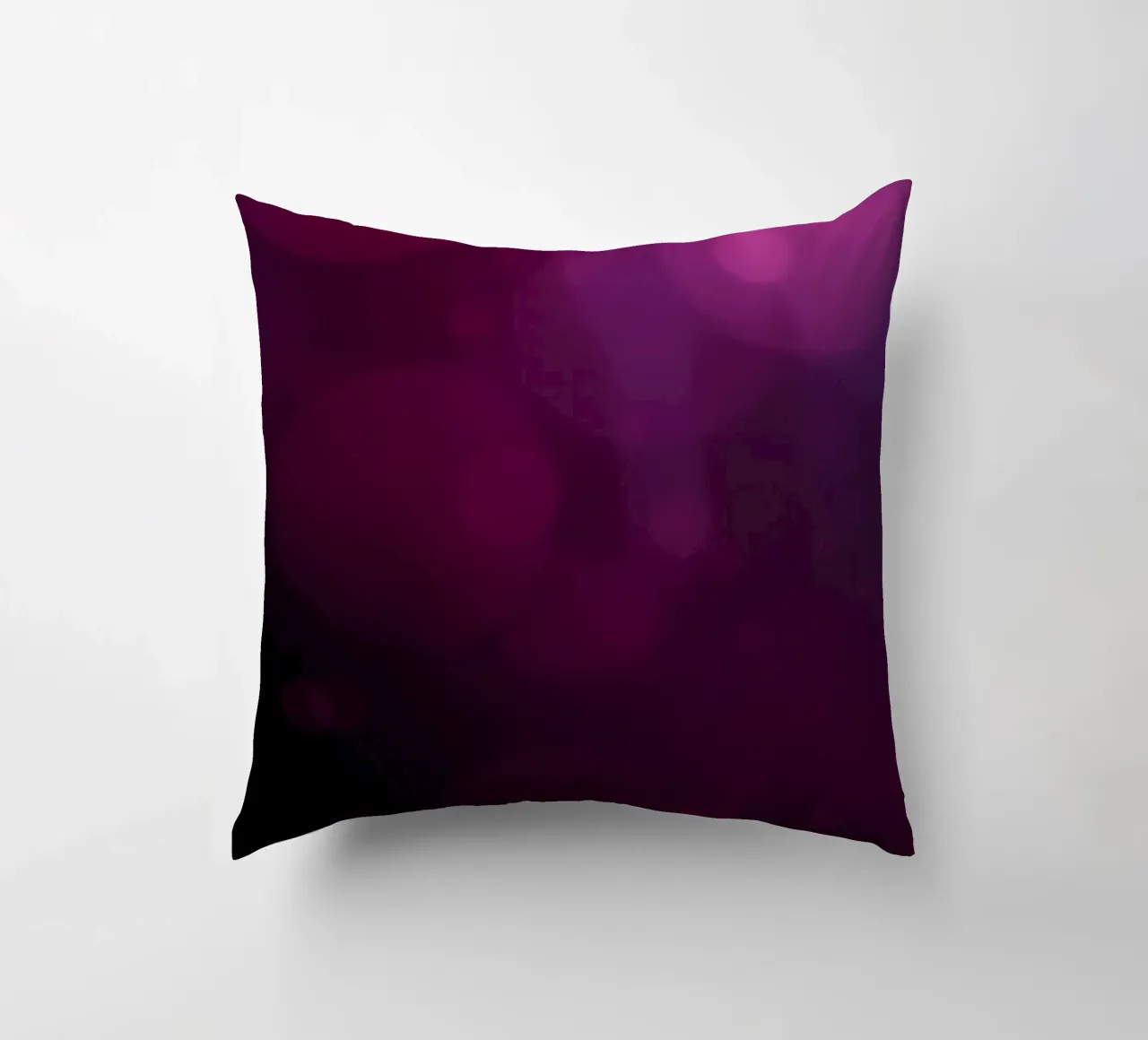 Vibrant abstract design with soft purple and pink bokeh decorative cushion by DesignDoodle
