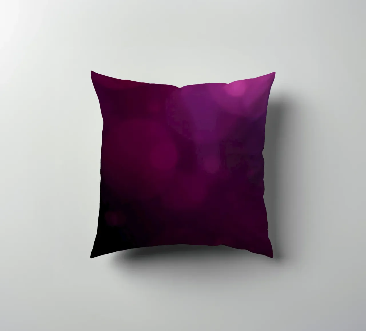 Vibrant abstract design with soft purple and pink bokeh decorative cushion by DesignDoodle