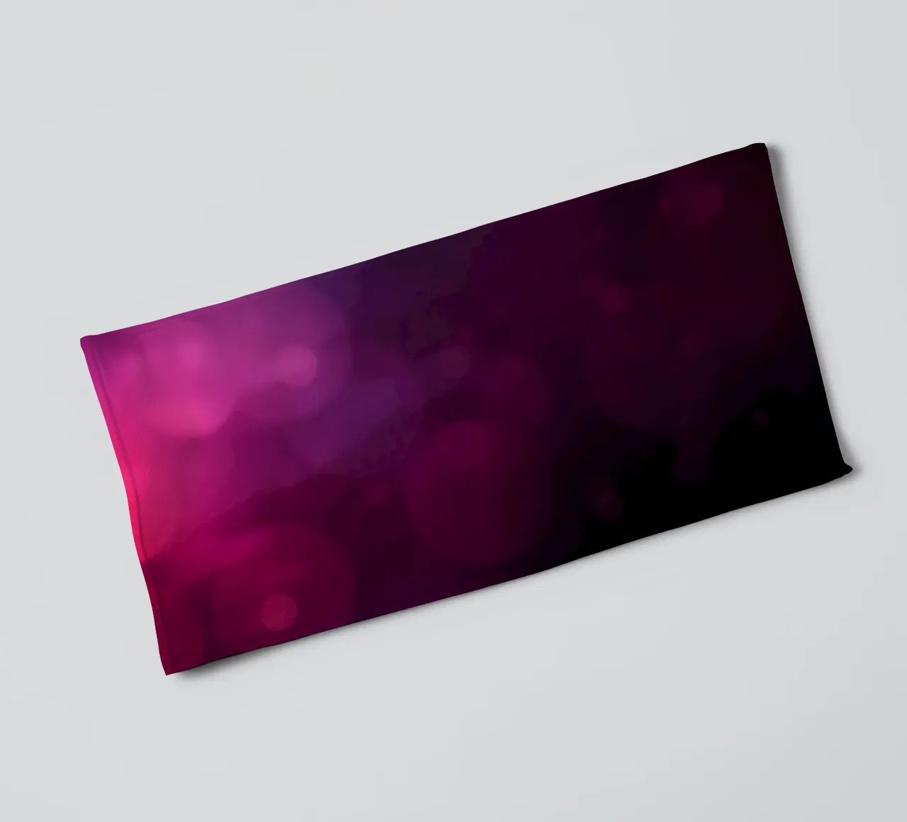 Vibrant abstract design with soft purple and pink bokeh towel by DesignDoodle