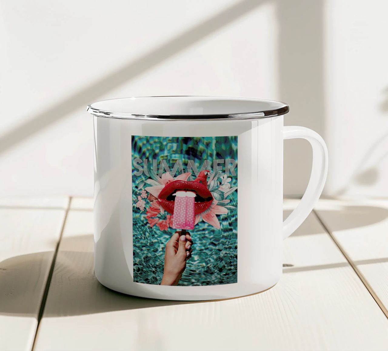 Summer Vibes tazza in smalto da Paste in Place