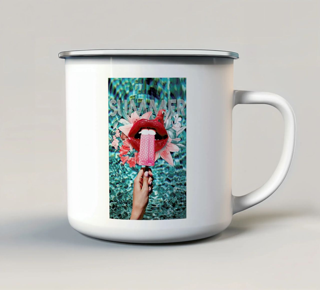 Summer Vibes tazza in smalto da Paste in Place