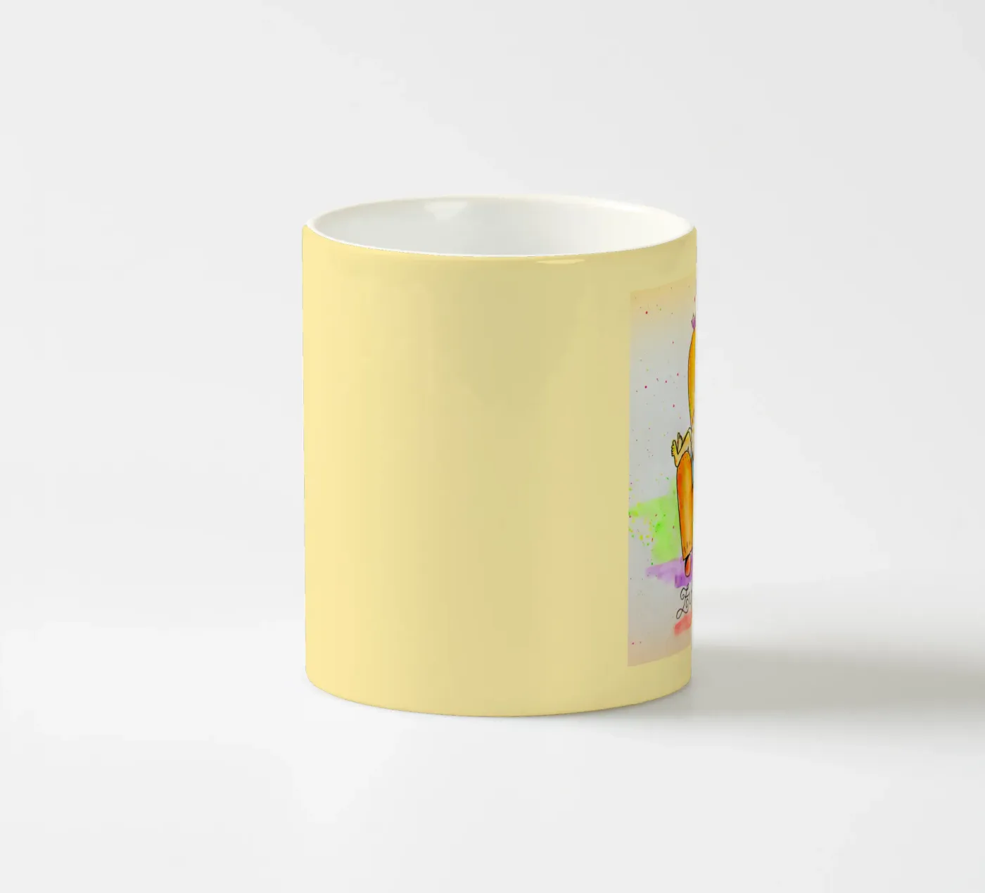 Satisfaction ceramic mug by Happy 😃 Art 🎨 by Christine Schnoell