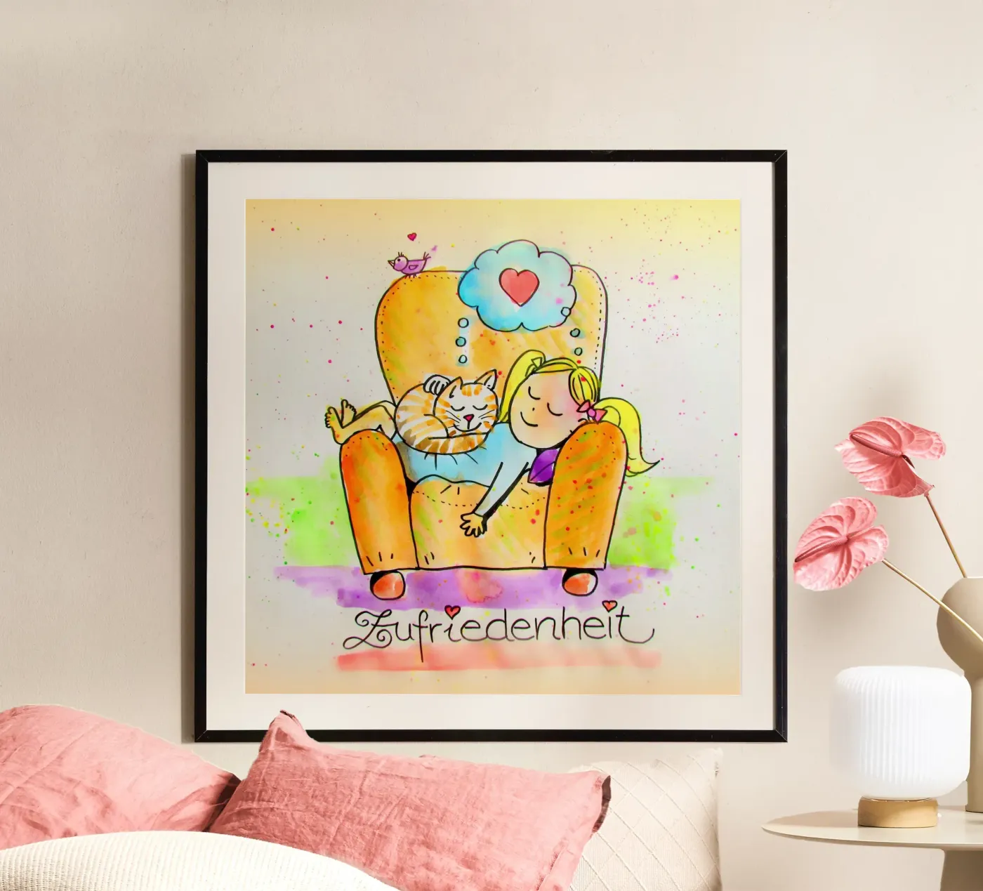 Zufriedenheit Poster von Happy 😃 Art 🎨 by Christine Schnoell