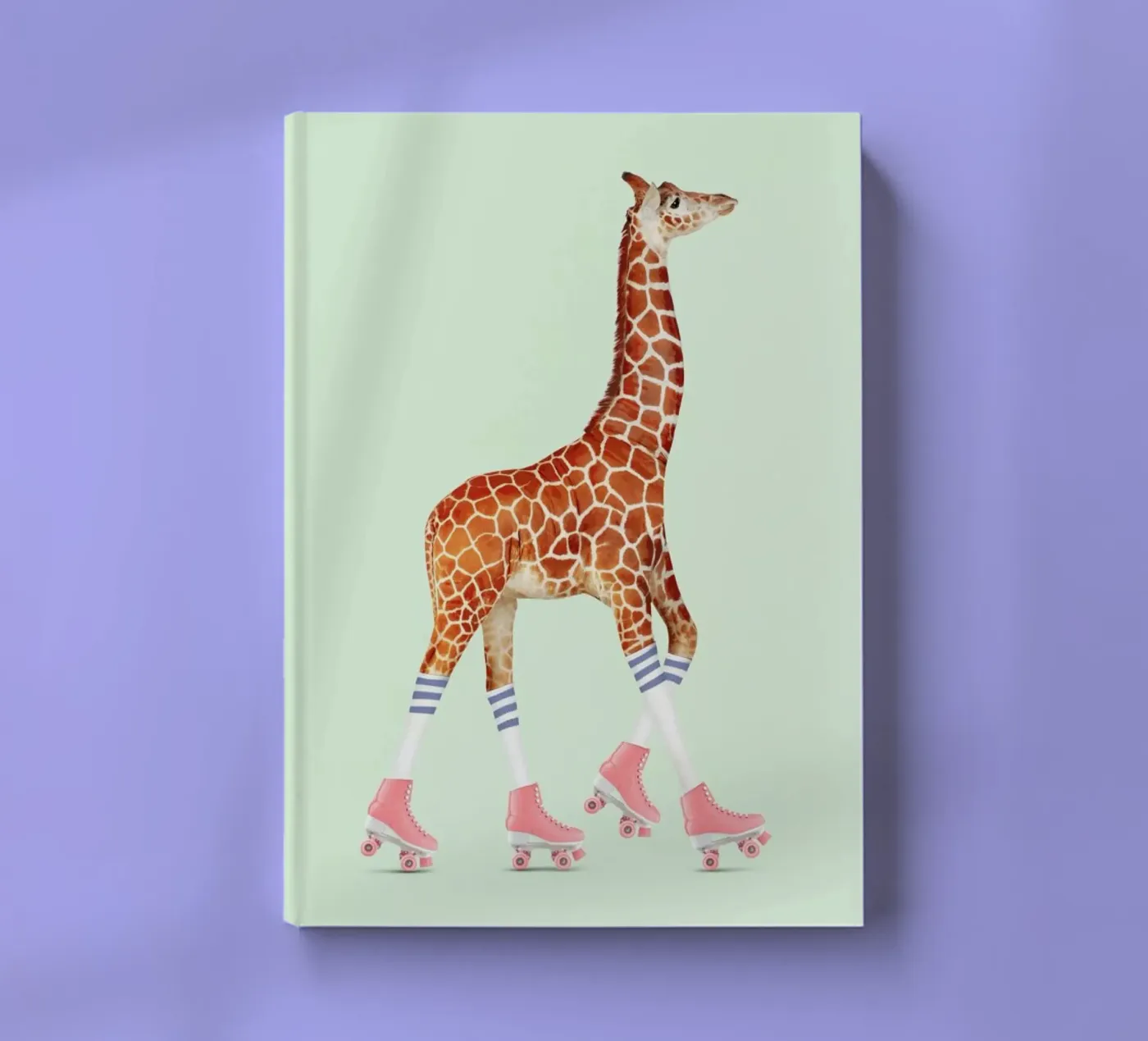 Rollerskating Giraffe notebook by Jonas Loose
