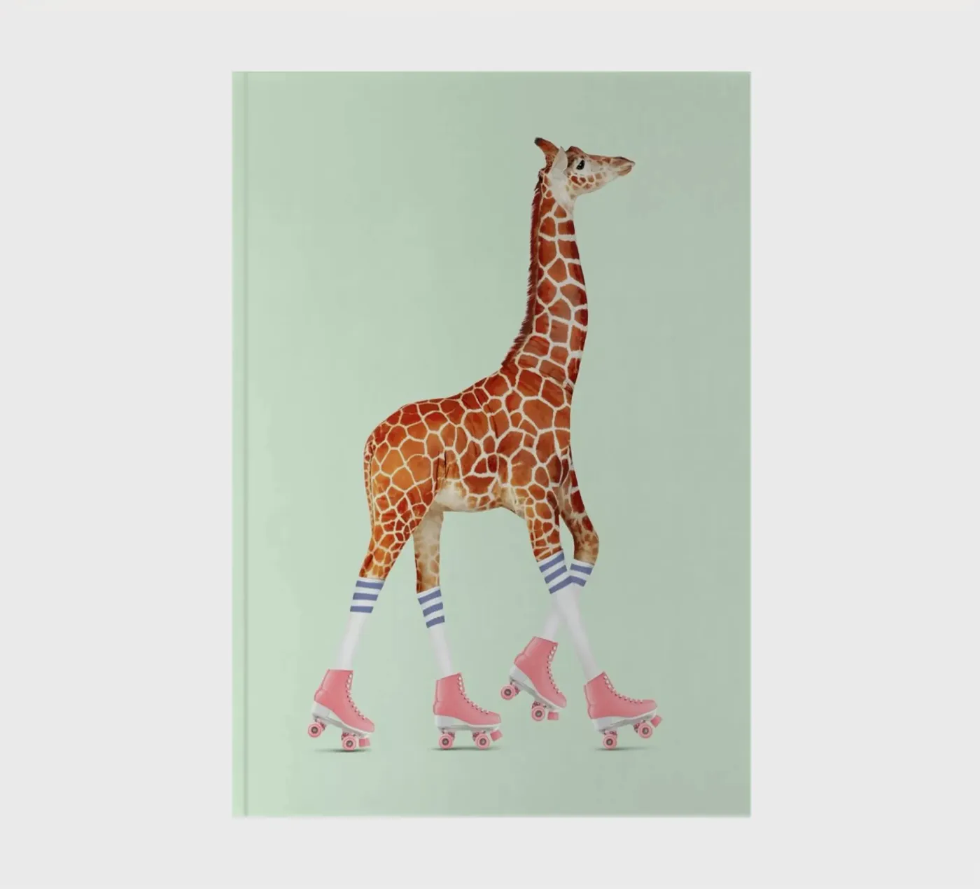 Rollerskating Giraffe notebook by Jonas Loose
