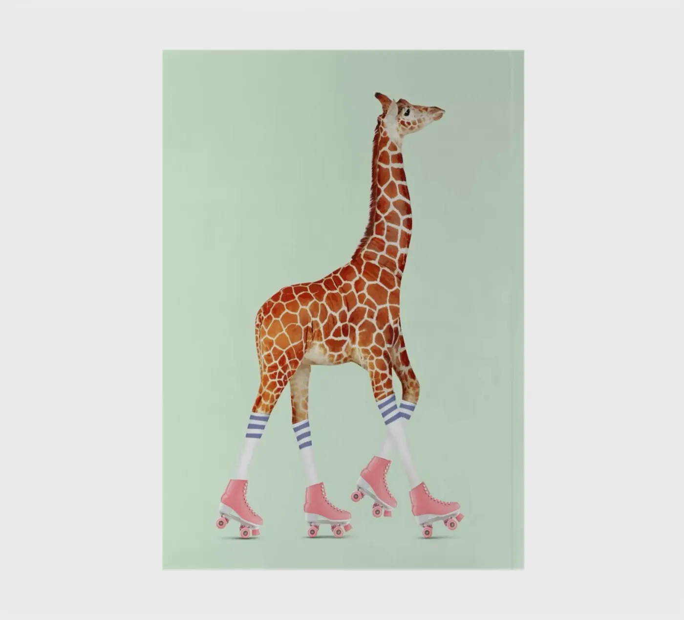 Rollerskating Giraffe notebook by Jonas Loose
