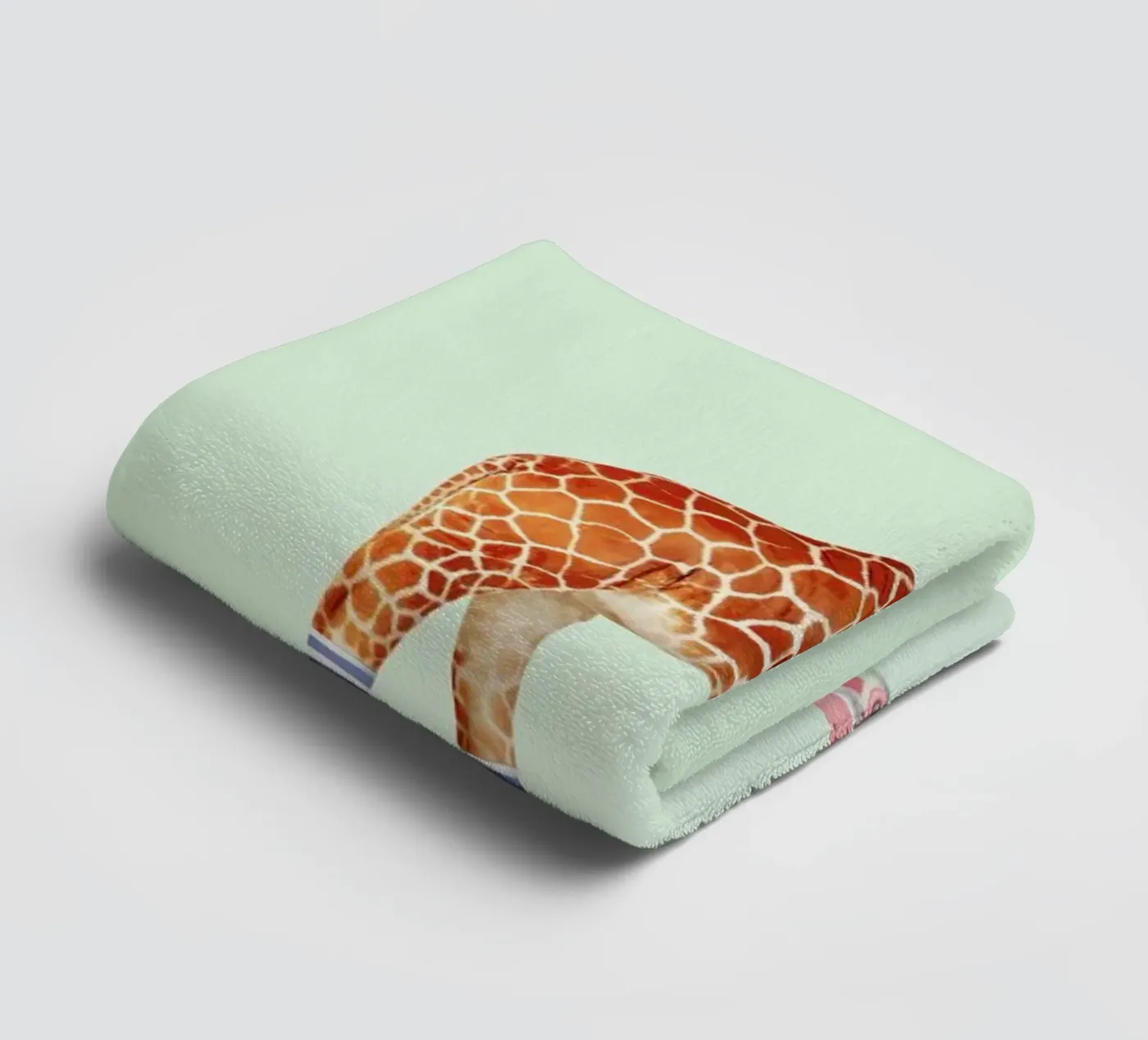 Rollerskating Giraffe towel by Jonas Loose