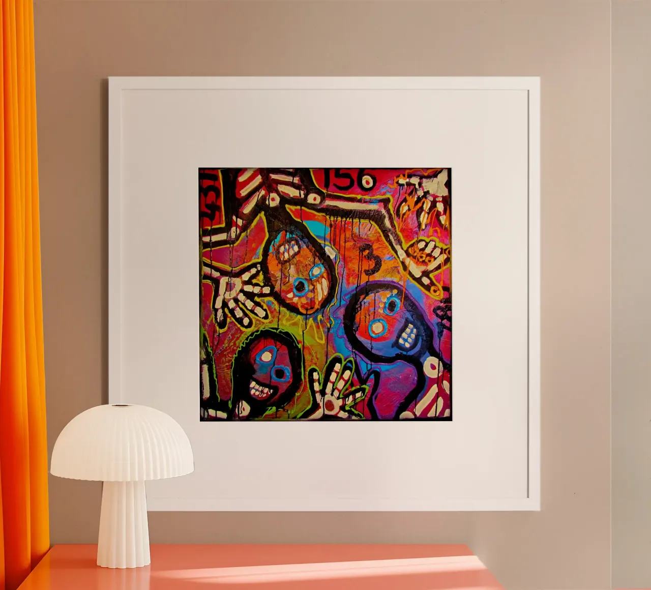 Fantasmi divertenti poster con telaio in plastica da Happy 😃 Art 🎨 by Christine Schnoell