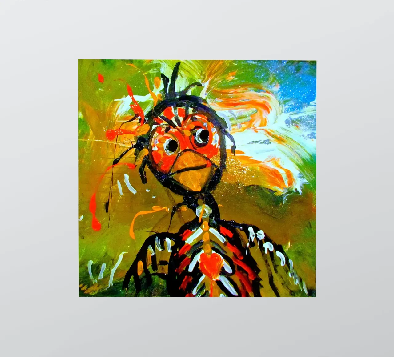 Schräger Vogel Sticker von Happy 😃 Art 🎨 by Christine Schnoell