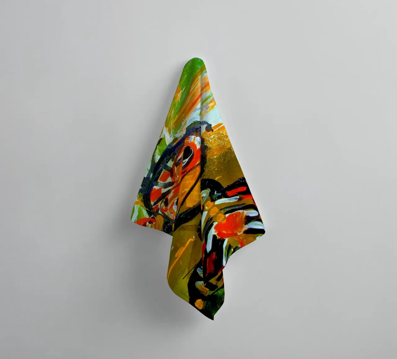Weird bird towel by Happy 😃 Art 🎨 by Christine Schnoell
