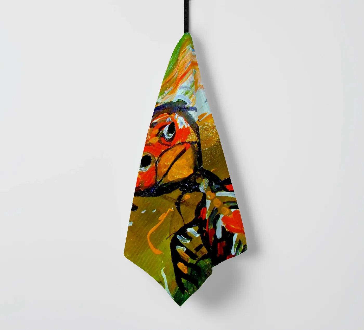 Oiseau bizarre torchon de Happy 😃 Art 🎨 by Christine Schnoell