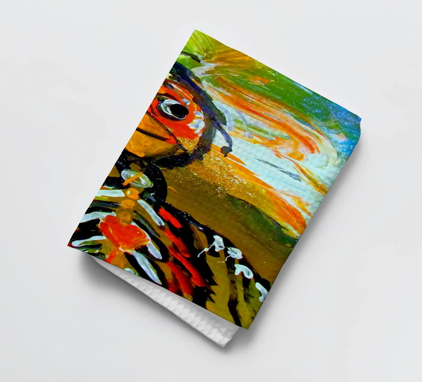 Oiseau bizarre torchon de Happy 😃 Art 🎨 by Christine Schnoell