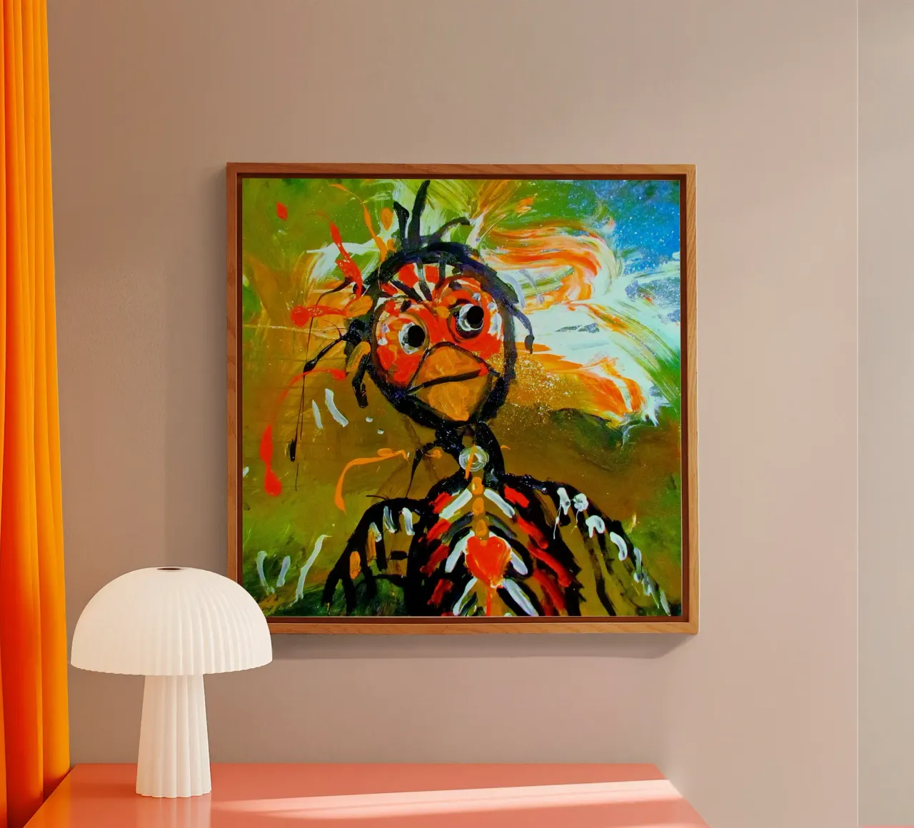 Weird bird acrylic glass by Happy 😃 Art 🎨 by Christine Schnoell