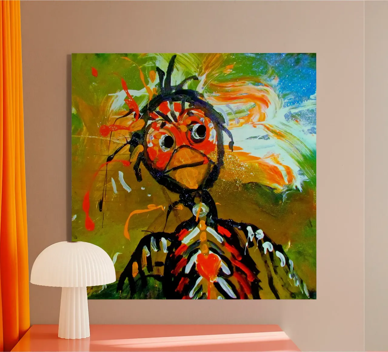 Weird bird acrylic glass by Happy 😃 Art 🎨 by Christine Schnoell