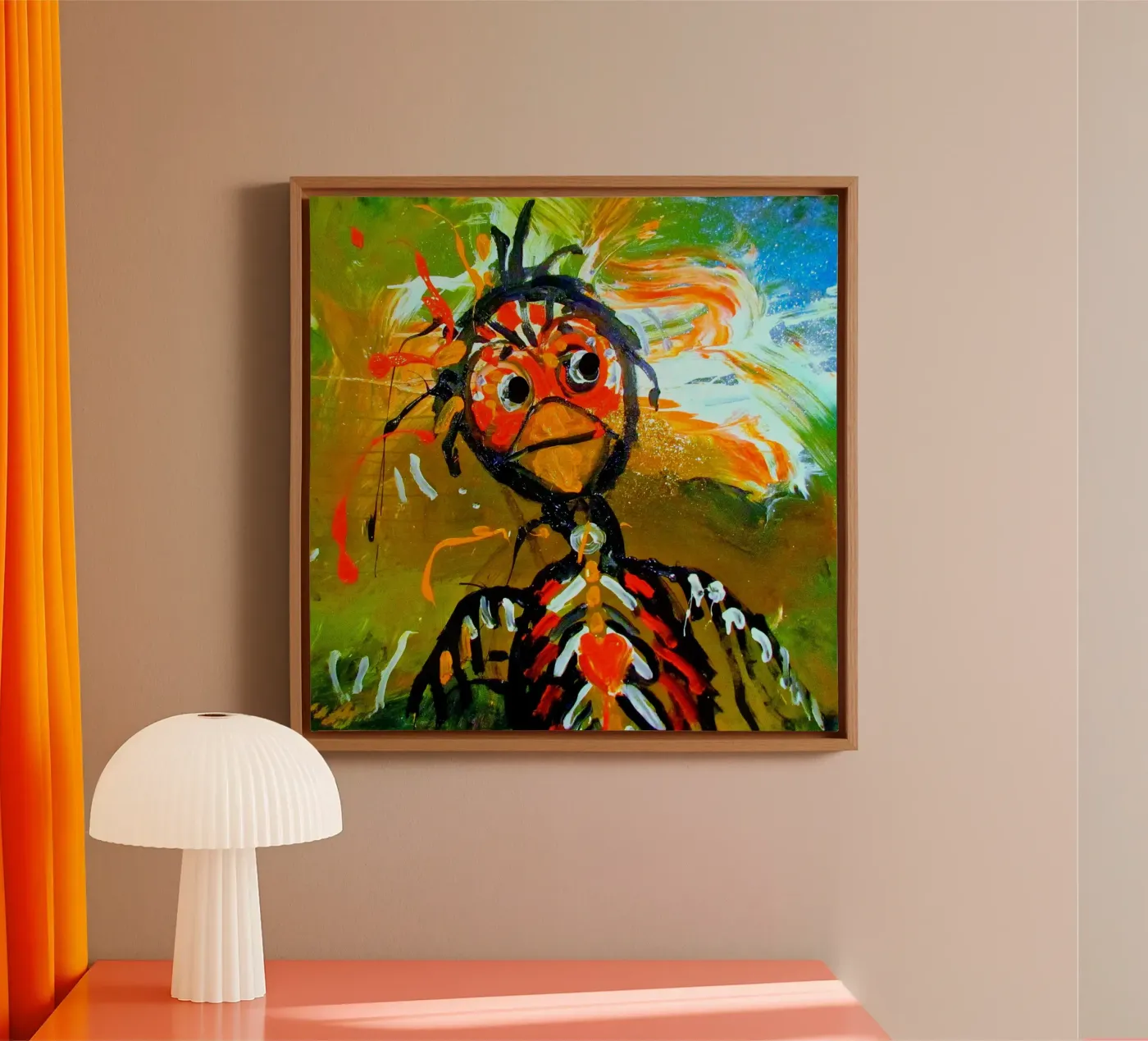 Weird bird canvas by Happy 😃 Art 🎨 by Christine Schnoell