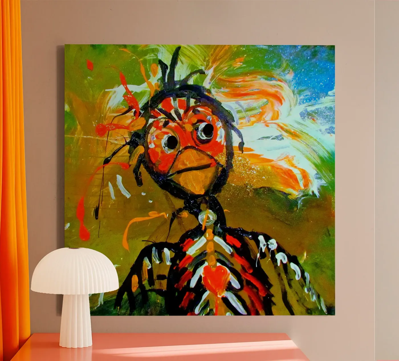 Weird bird canvas by Happy 😃 Art 🎨 by Christine Schnoell