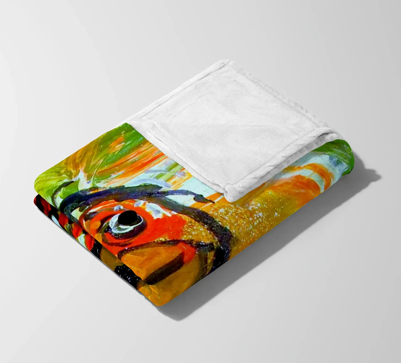 Weird bird fleece blanket by Happy 😃 Art 🎨 by Christine Schnoell